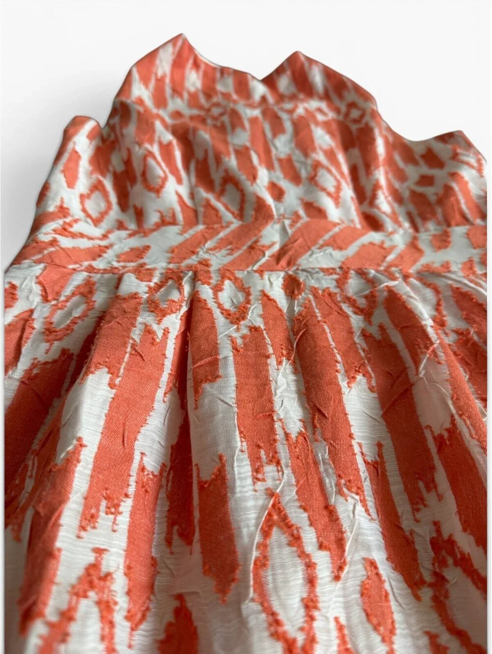 J. Crew orange ikat textured shift dress sz 6